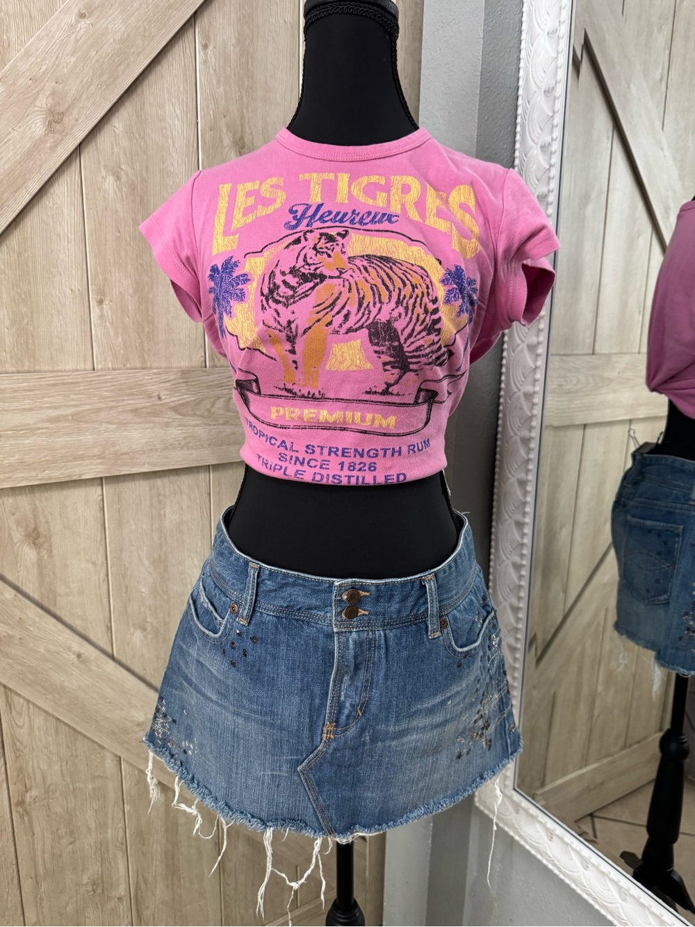 Rare Y2K Abercrombie & Fitch embellished low rise mini skirt -6